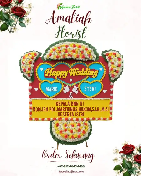 Papan Bunga Pernikahan Lohbener
